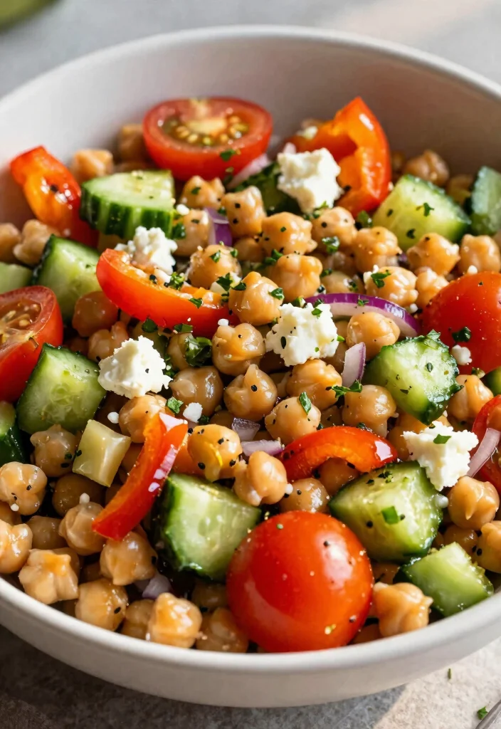 10 Fertility Friendly Dinner Recipes with Nourishing Ingredients - 4. Mediterranean Chickpea Salad 1