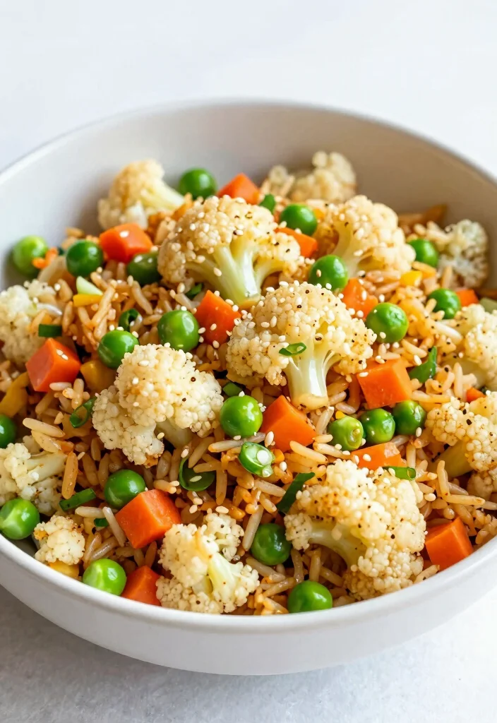 10 Fertility Friendly Dinner Recipes with Nourishing Ingredients - 7. Cauliflower Fried Rice 1