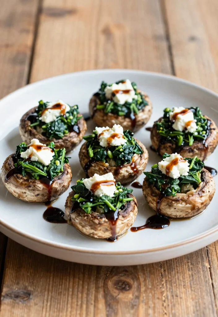 10 Fertility Friendly Dinner Recipes with Nourishing Ingredients - 9. Spinach and Feta Stuffed Portobello Mushrooms 1