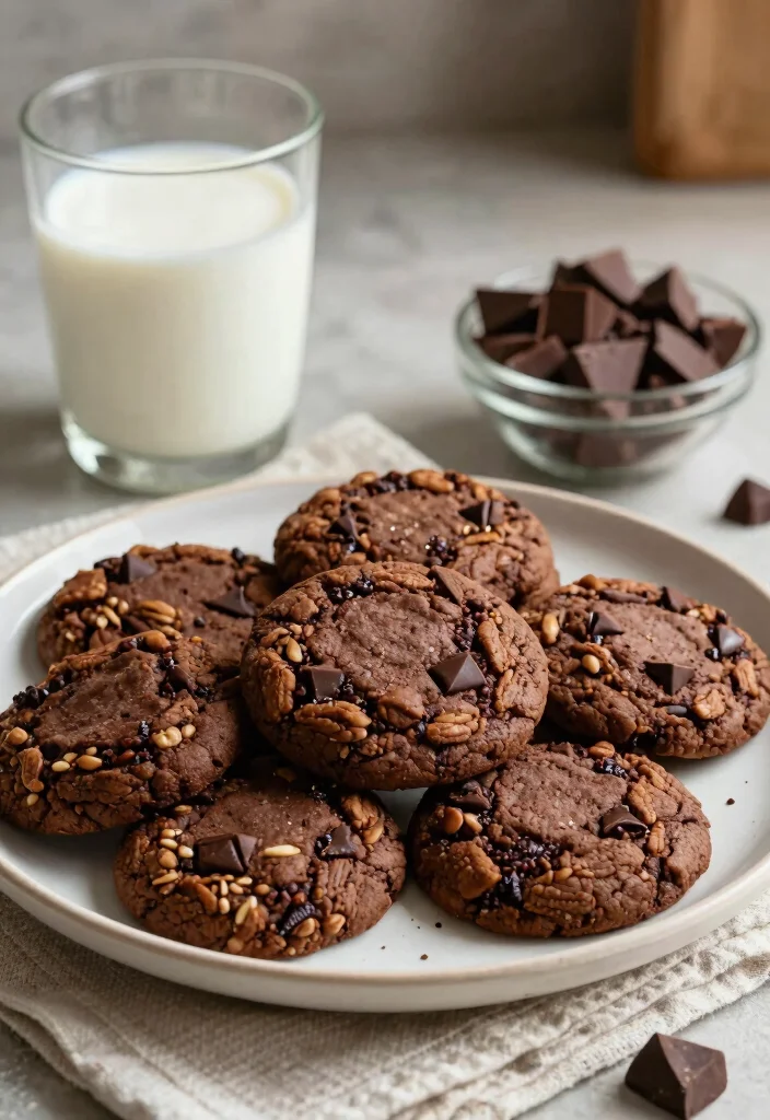 10 Healthy Dark Chocolate Recipes for Smarter Sweet Treats - 9. Dark Chocolate Oatmeal Cookies 1