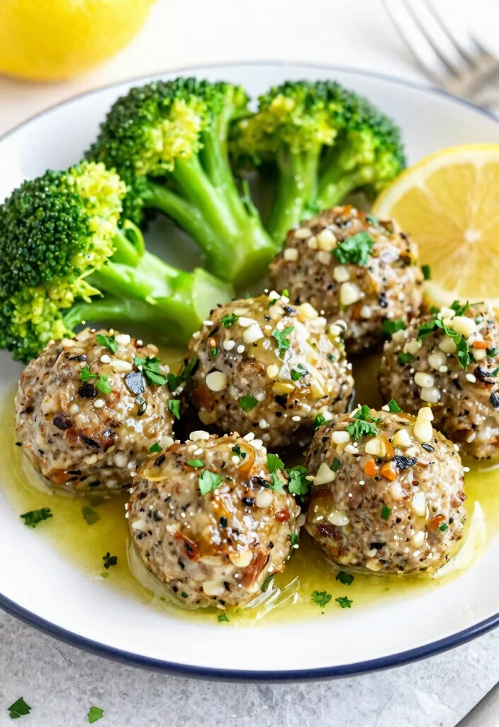 10 Keto Meatball Recipes for Easy Low Carb Dinners - 10. Lemon Herb Meatballs with Garlic Sauce 1