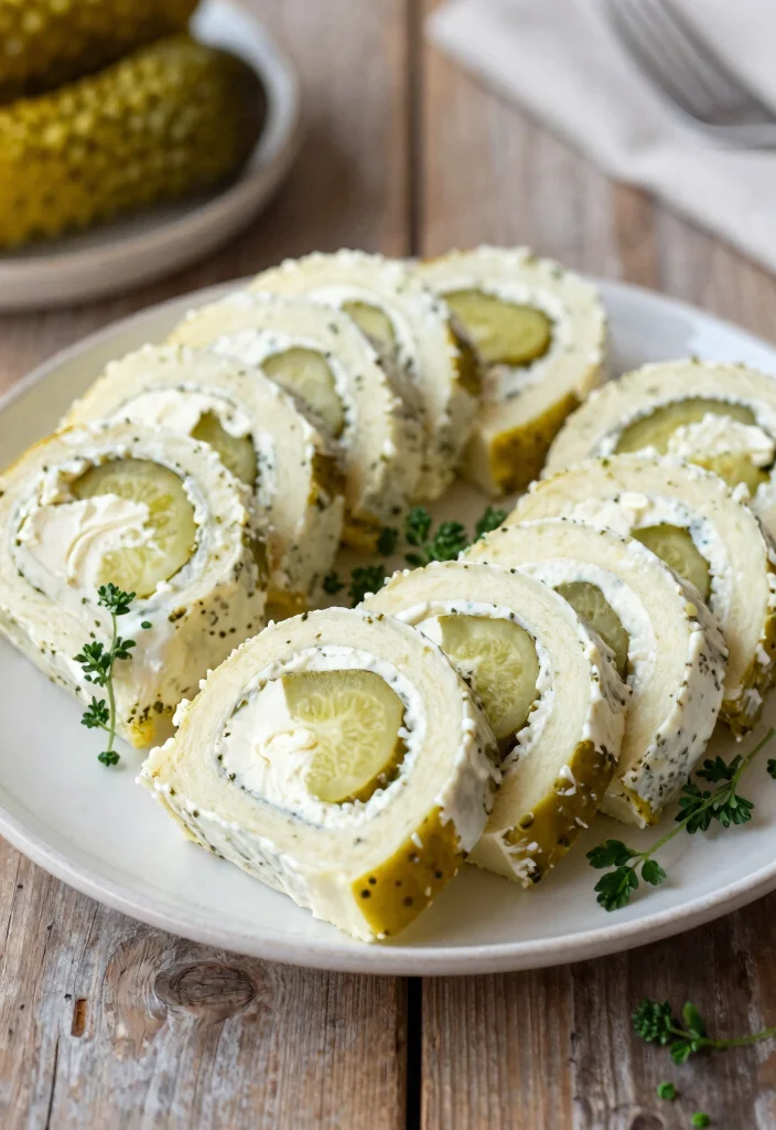 10 Keto Pickle Recipes for Tangy Low Carb Snacks - 6. Pickle and Cream Cheese Roll-Ups 1