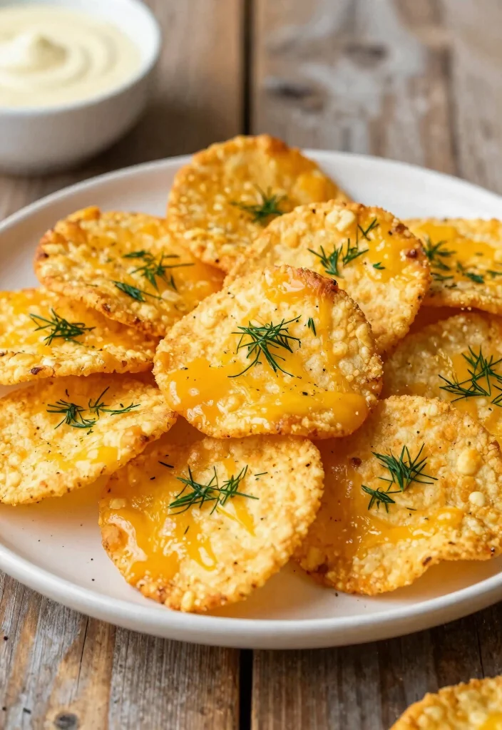 10 Keto Pickle Recipes for Tangy Low Carb Snacks - 9. Pickle-Flavored Cheese Crisps 1