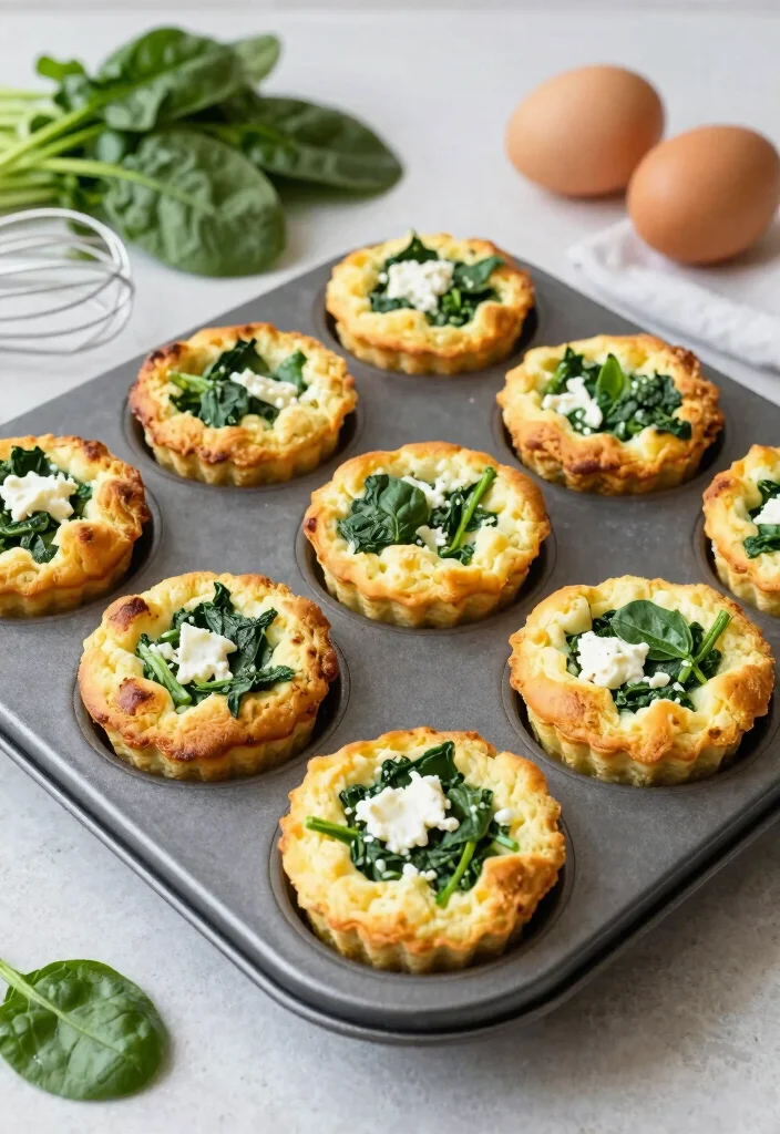 10 Keto Twins Recipes for Trend Inspired Low Carb Cooking - 7. Egg Muffins with Spinach and Feta 1
