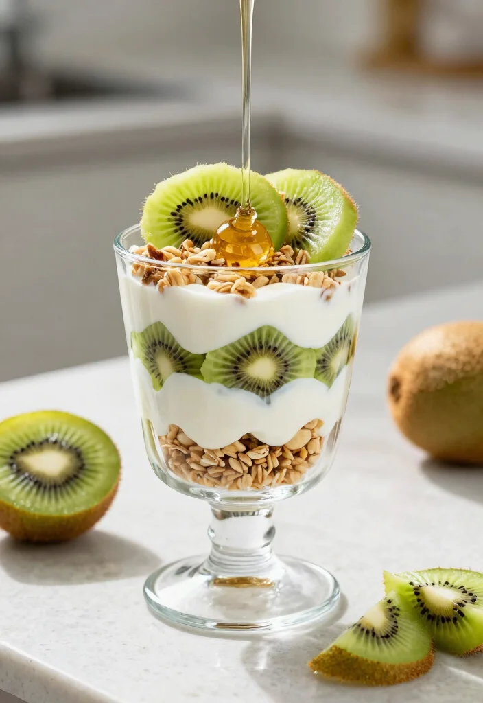 10 Kiwi Dessert Recipes with Bright Fruity Flavor - 2. Kiwi Yogurt Parfait 1