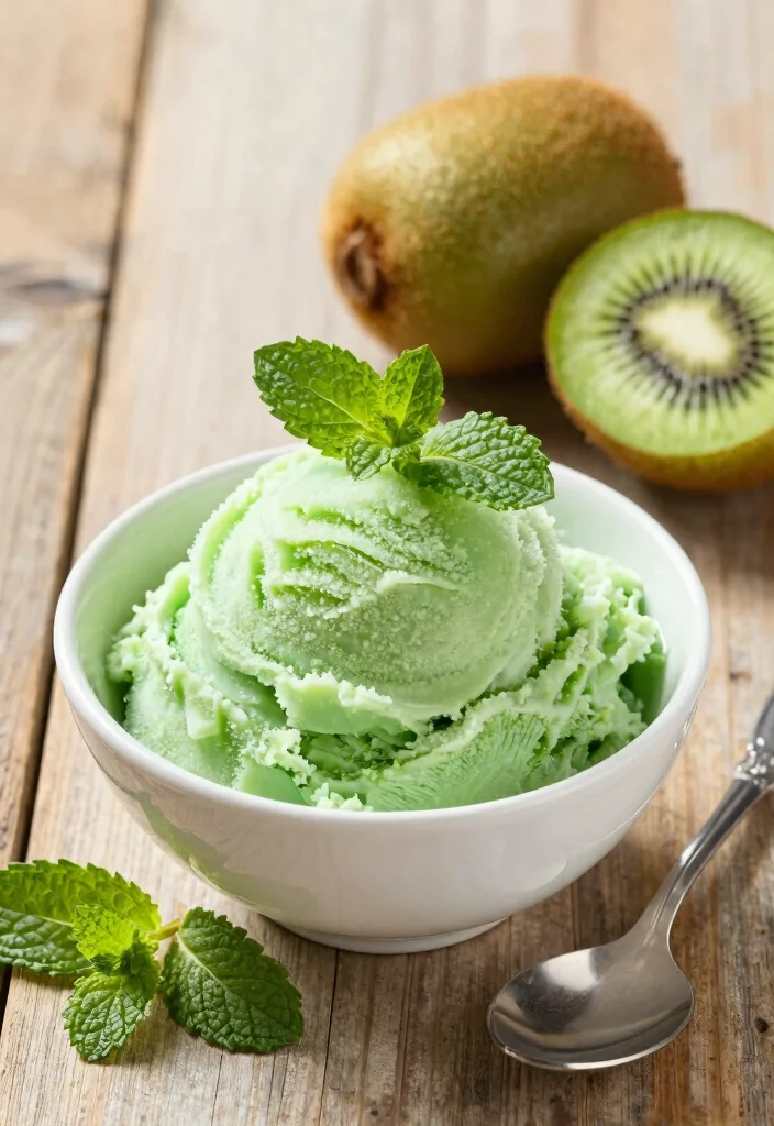 10 Kiwi Dessert Recipes with Bright Fruity Flavor - 3. Kiwi Sorbet 1