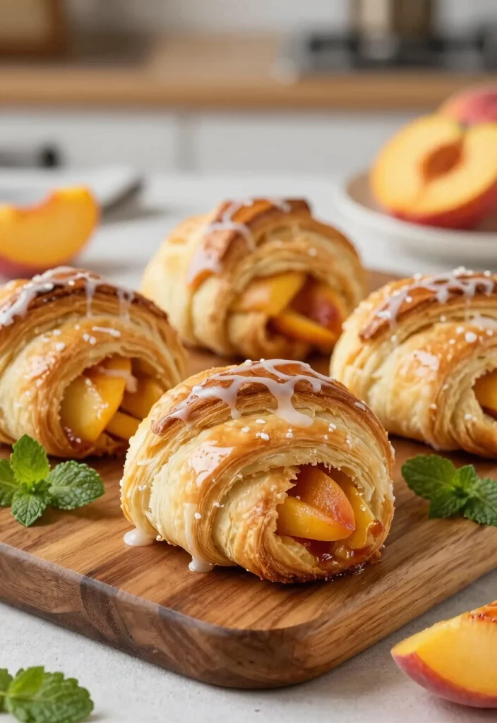 10 Peach Crescent Roll Dessert Recipes for Easy Baked Sweets - 1. Peach Cobbler Crescent Rolls 1