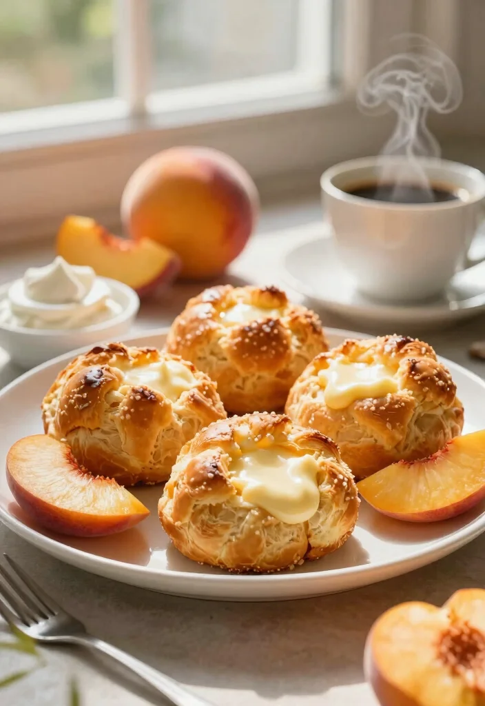 10 Peach Crescent Roll Dessert Recipes for Easy Baked Sweets - 2. Peach Cream Cheese Danishes 1