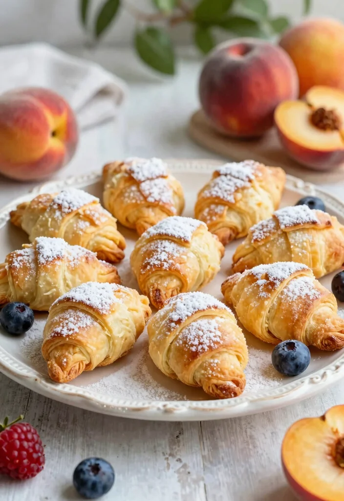 10 Peach Crescent Roll Dessert Recipes for Easy Baked Sweets - 3. Peach Tart Crescents 1