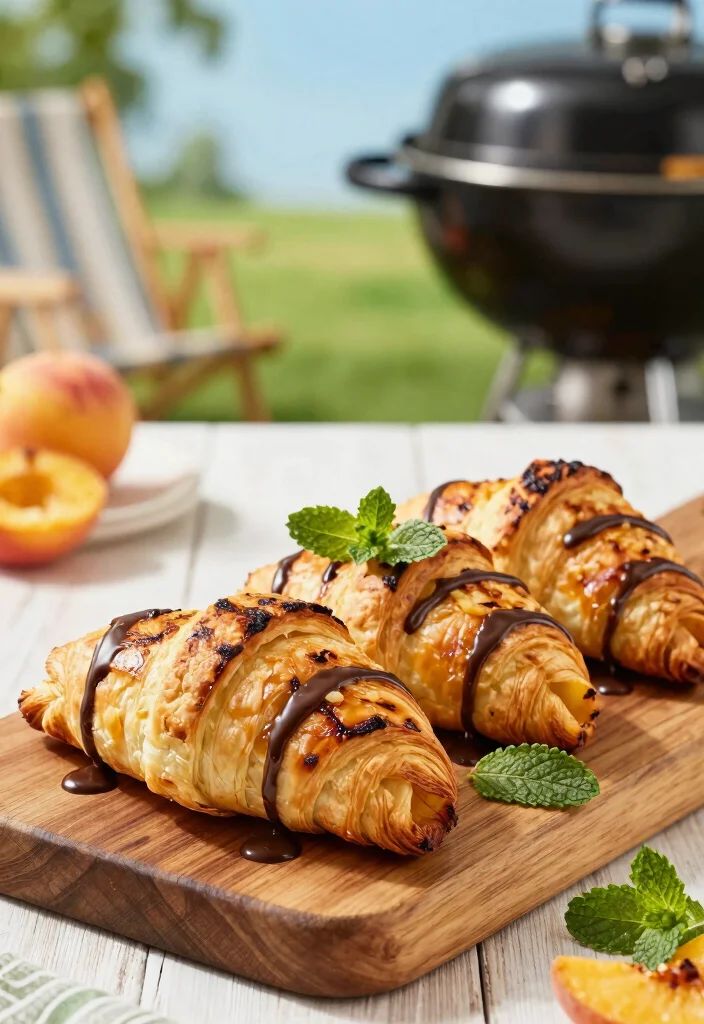 10 Peach Crescent Roll Dessert Recipes for Easy Baked Sweets - 4. Grilled Peach Crescent Rolls 1