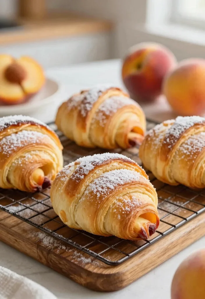 10 Peach Crescent Roll Dessert Recipes for Easy Baked Sweets - 8. Spiced Peach Crescent Rolls 1