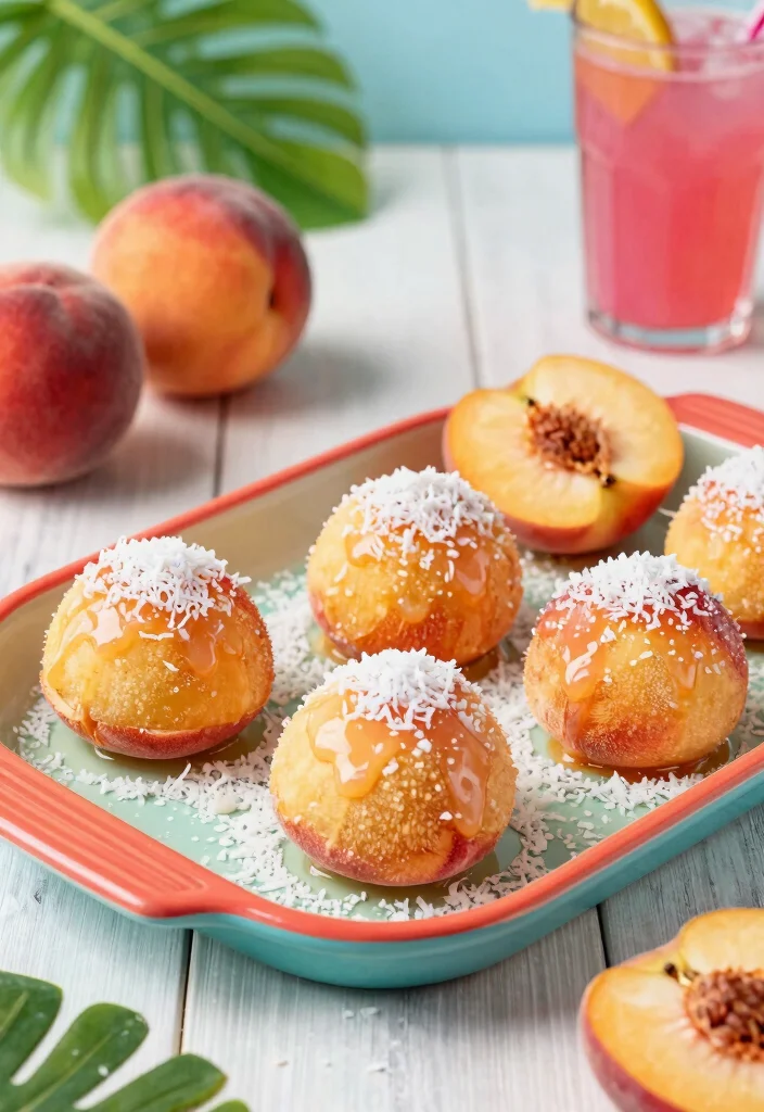 10 Peach Crescent Roll Dessert Recipes for Easy Baked Sweets - 9. Peach Coconut Crescents 1