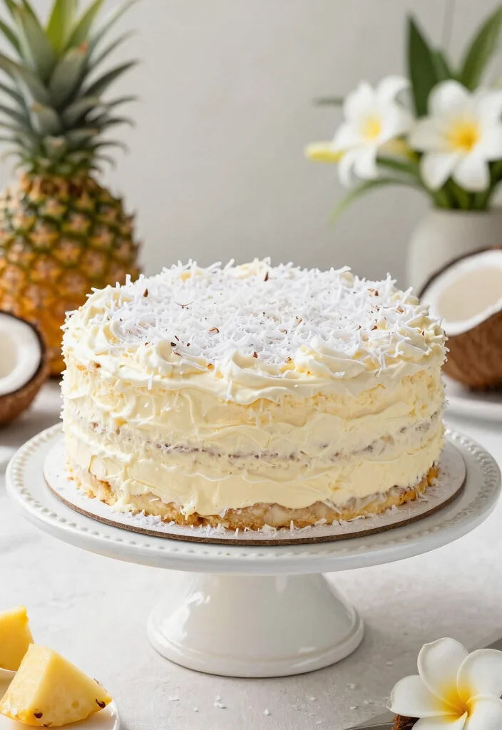10 Sour Cream Dessert Recipes for Soft Moist Baking - 10. Sour Cream Coconut Cake 1