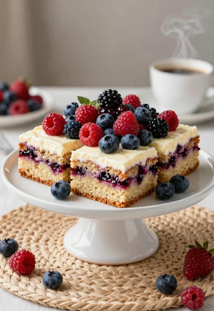 10 Sour Cream Dessert Recipes for Soft Moist Baking - 9. Sour Cream Berry Coffee Cake 1