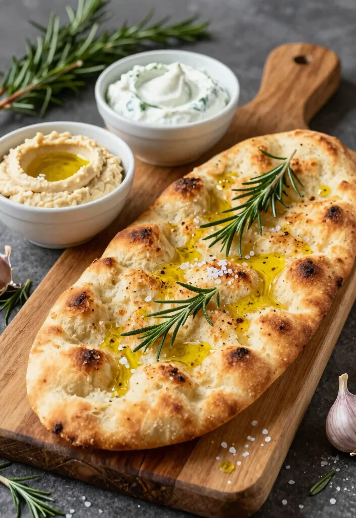 10 Upscale Dinner Recipes for Special At Home Nights - 10. Rosemary Garlic Flatbread 1
