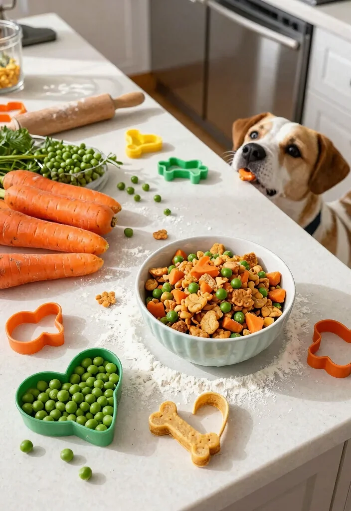 10 Vegan Dog Food Recipes Made with Plant-Based Ingredients - 2. Carrot and Pea Crunchies 1