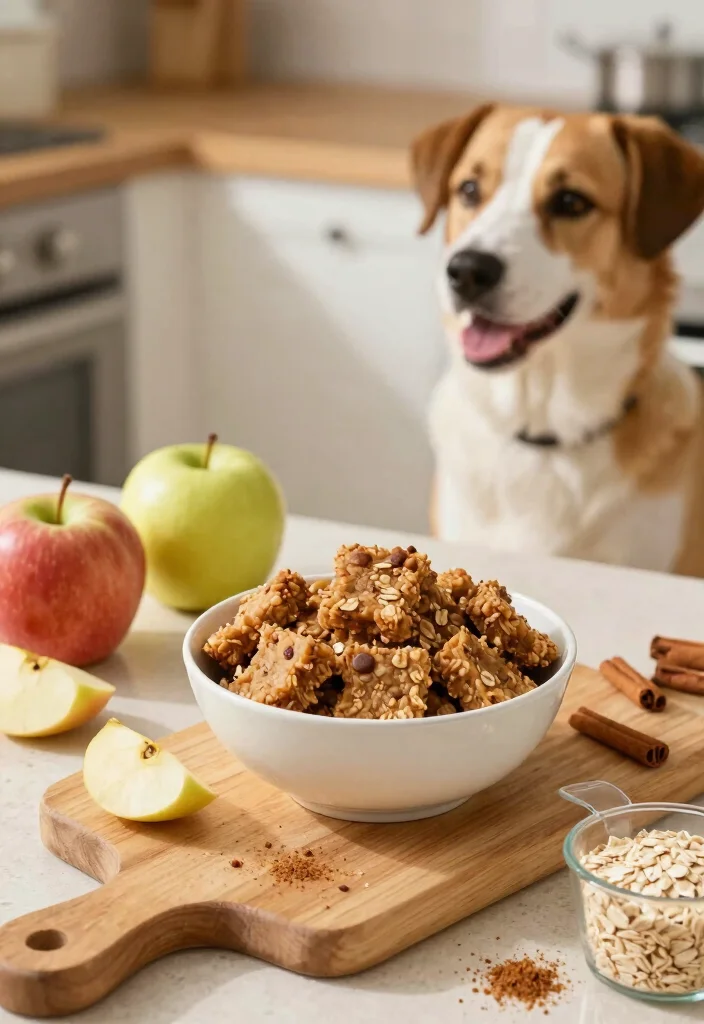 10 Vegan Dog Food Recipes Made with Plant-Based Ingredients - 4. Apple and Oatmeal Treats 1