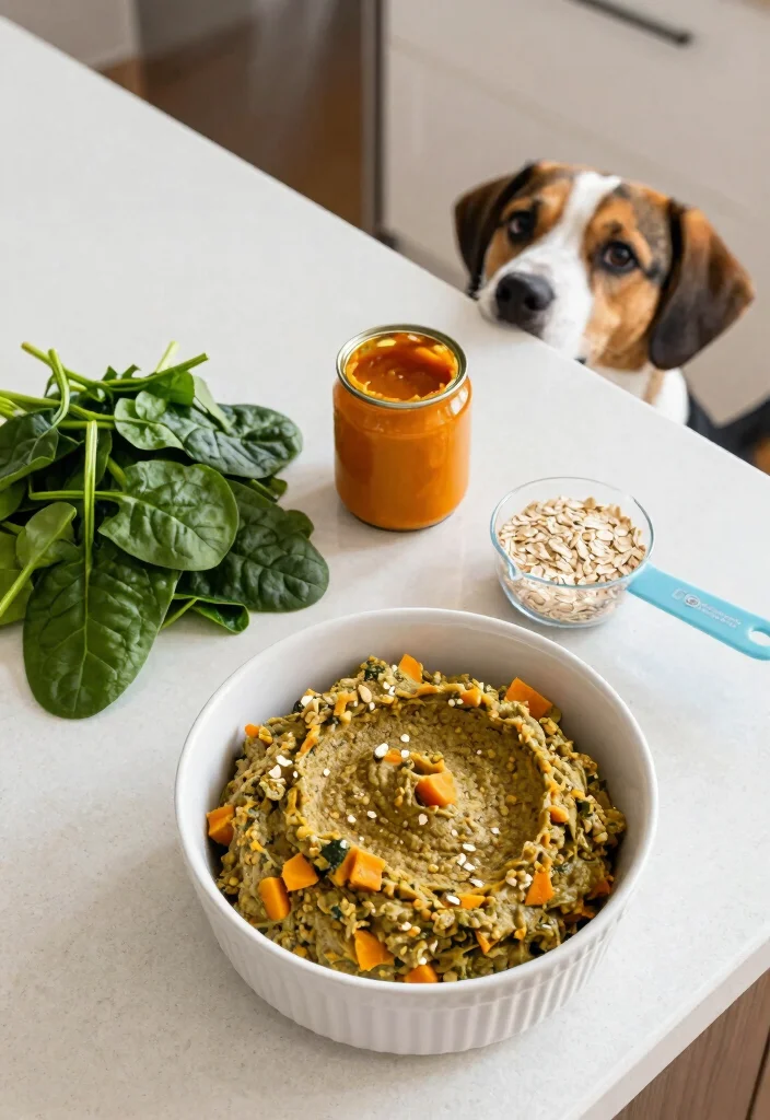 10 Vegan Dog Food Recipes Made with Plant-Based Ingredients - 7. Pumpkin and Spinach Pâté 1