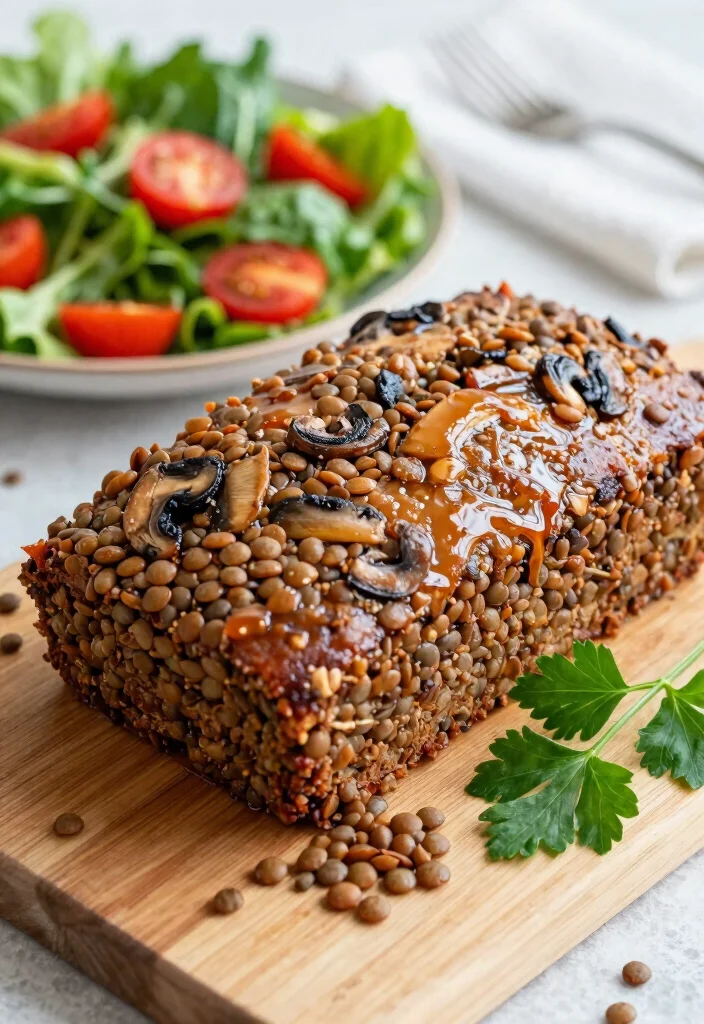10 Vegan Loaf Recipes for Hearty Meatless Mains - 1. Lentil Mushroom Loaf 1