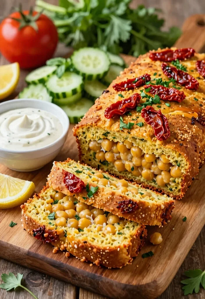 10 Vegan Loaf Recipes for Hearty Meatless Mains - 8. Mediterranean Chickpea Loaf 1