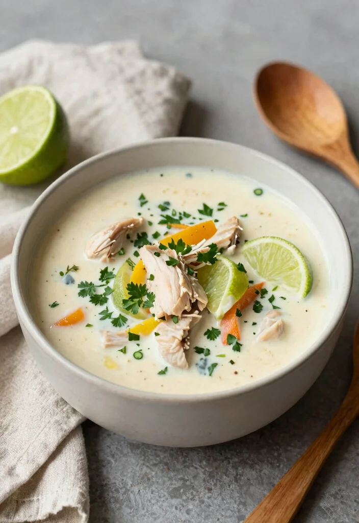 10 Whole30 Keto Recipes for Clean Low Carb Eating - 4. Creamy Coconut Chicken Soup 1