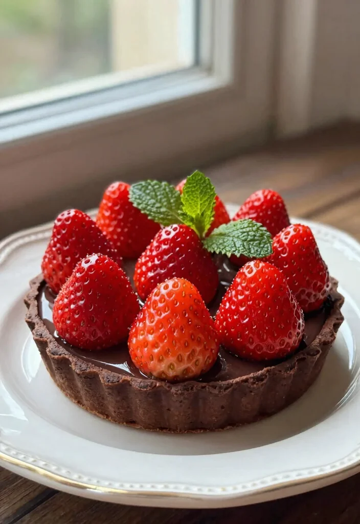 12 Dark Chocolate Dessert Recipes for Rich Indulgent Treats - 7. Dark Chocolate Strawberry Tart 1