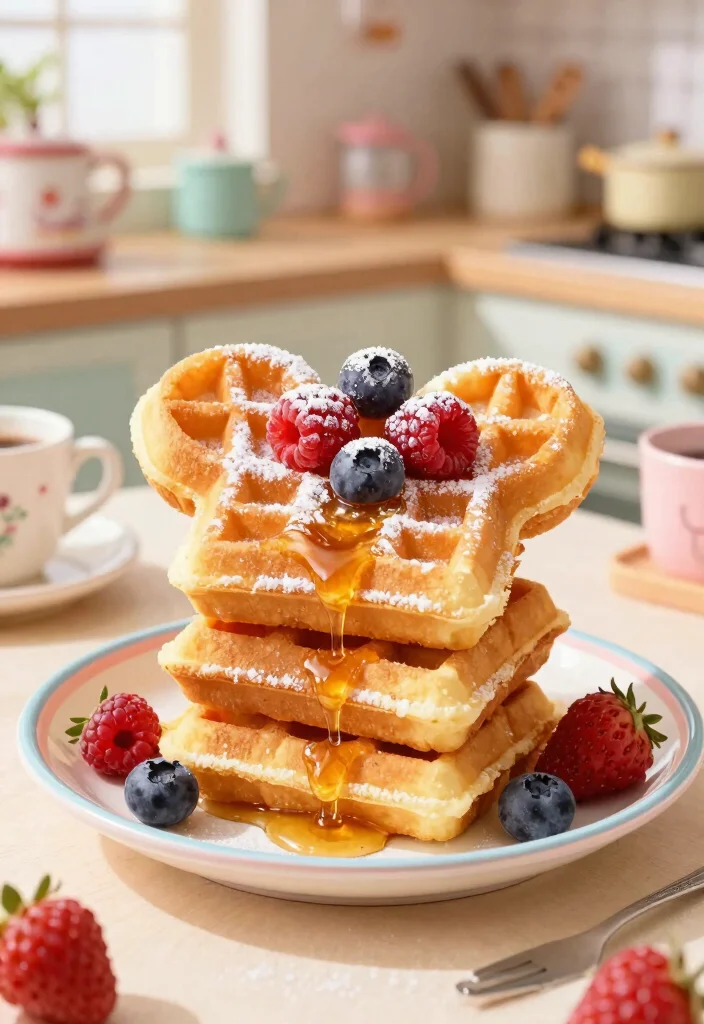 12 Disney Dessert Recipes Inspired by Park Favorites - 1. Magical Mickey Mouse Waffles 1