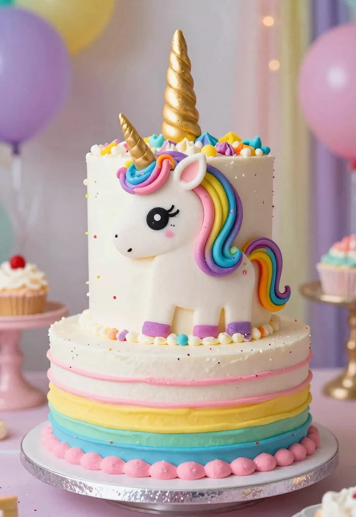 12 Disney Dessert Recipes Inspired by Park Favorites - 11. Whimsical Unicorn Cake 1