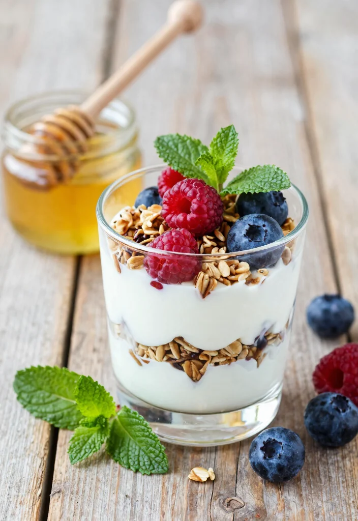 12 Easy Healthy Snack Recipes for Busy Days - 1. Yogurt Parfait with Berries 1