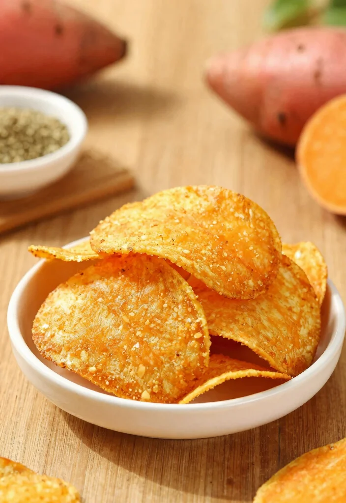 12 Easy Healthy Snack Recipes for Busy Days - 12. Sweet Potato Chips 1