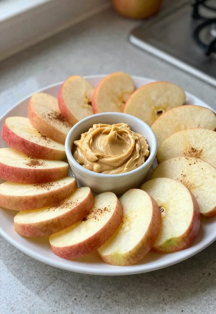 12 Easy Healthy Snack Recipes for Busy Days - 4. Apple Slices with Almond Butter 1