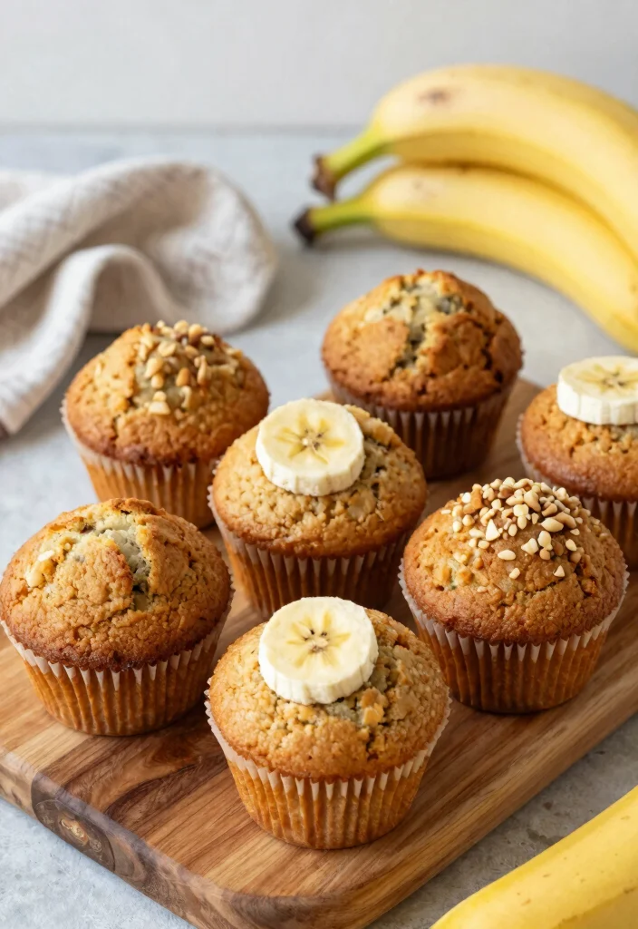 12 Easy Healthy Snack Recipes for Busy Days - 7. Banana Bread Muffins 1