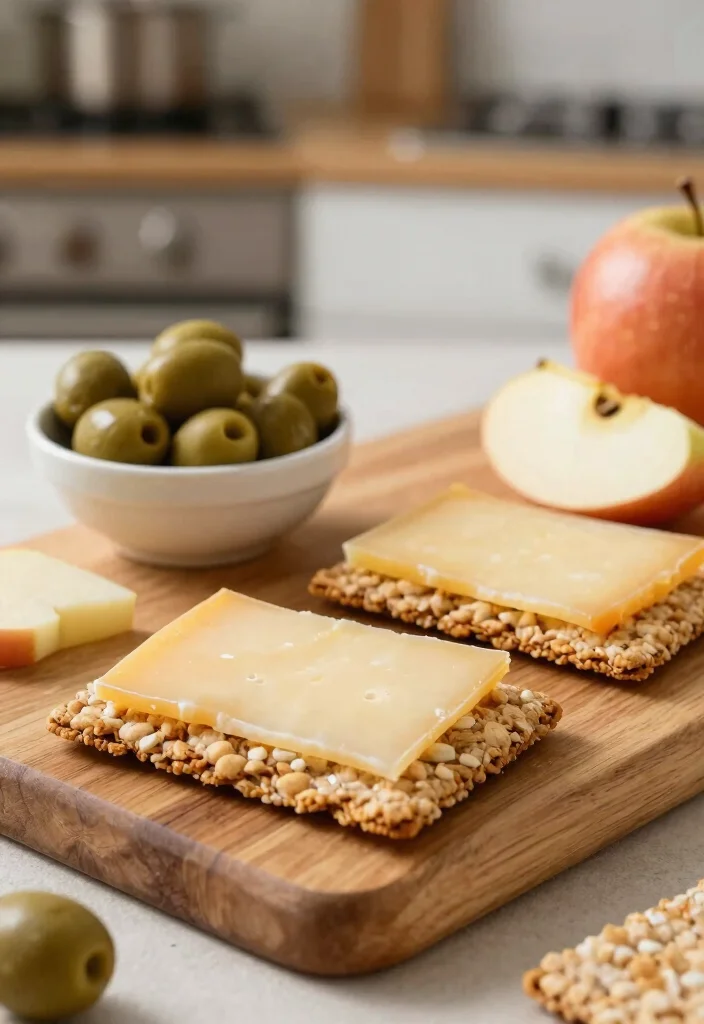 12 Easy Healthy Snack Recipes for Busy Days - 8. Cheese and Whole Grain Crackers 1