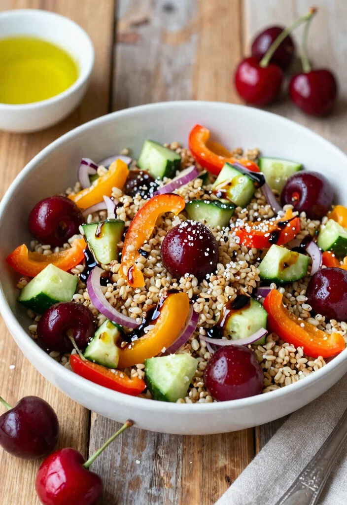 12 Healthy Cherry Recipes for Sweet and Savory Meals - 2. Savory Cherry Quinoa Salad 1