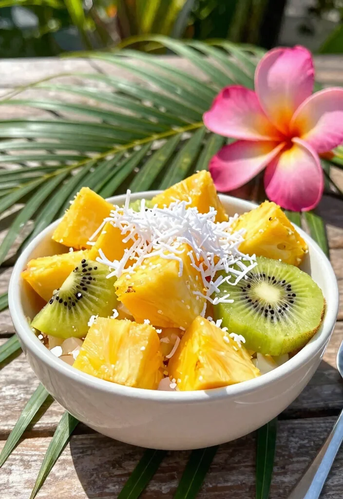 12 Healthy Coconut Recipes for Light Tropical Flavor - 6. Tropical Coconut Fruit Salad 1