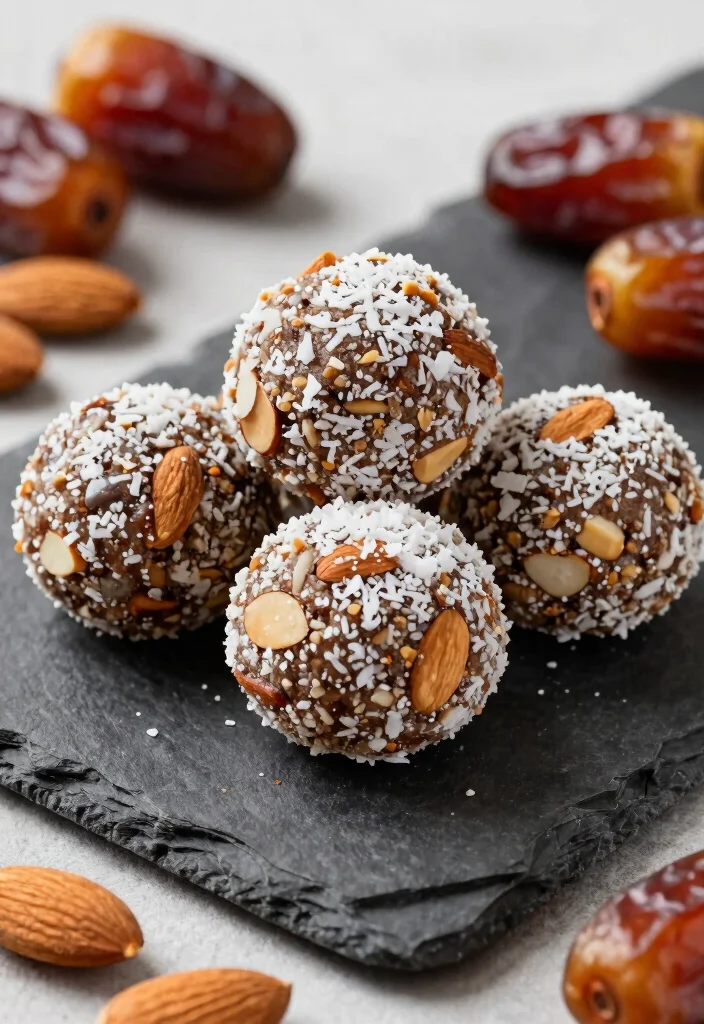 12 Healthy Date Snack Recipes for Natural Energy Bites - 1. Almond Date Energy Bites 1
