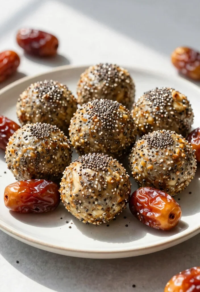 12 Healthy Date Snack Recipes for Natural Energy Bites - 9. Chia Seed Date Balls 1