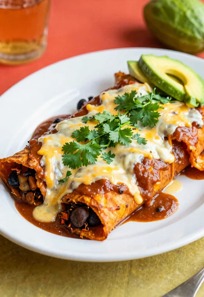 12 Healthy Legume Recipes for Plant-Based Protein Meals - 10. Sweet Potato and Black Bean Enchiladas 1
