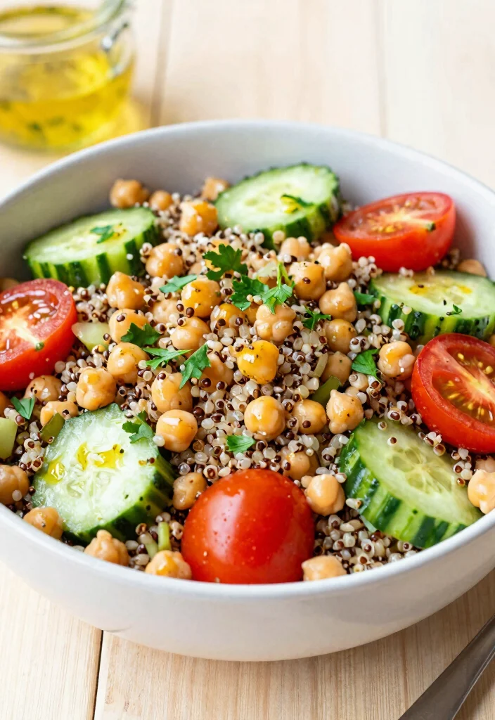 12 Healthy Legume Recipes for Plant-Based Protein Meals - 4. Quinoa and Chickpea Salad 1