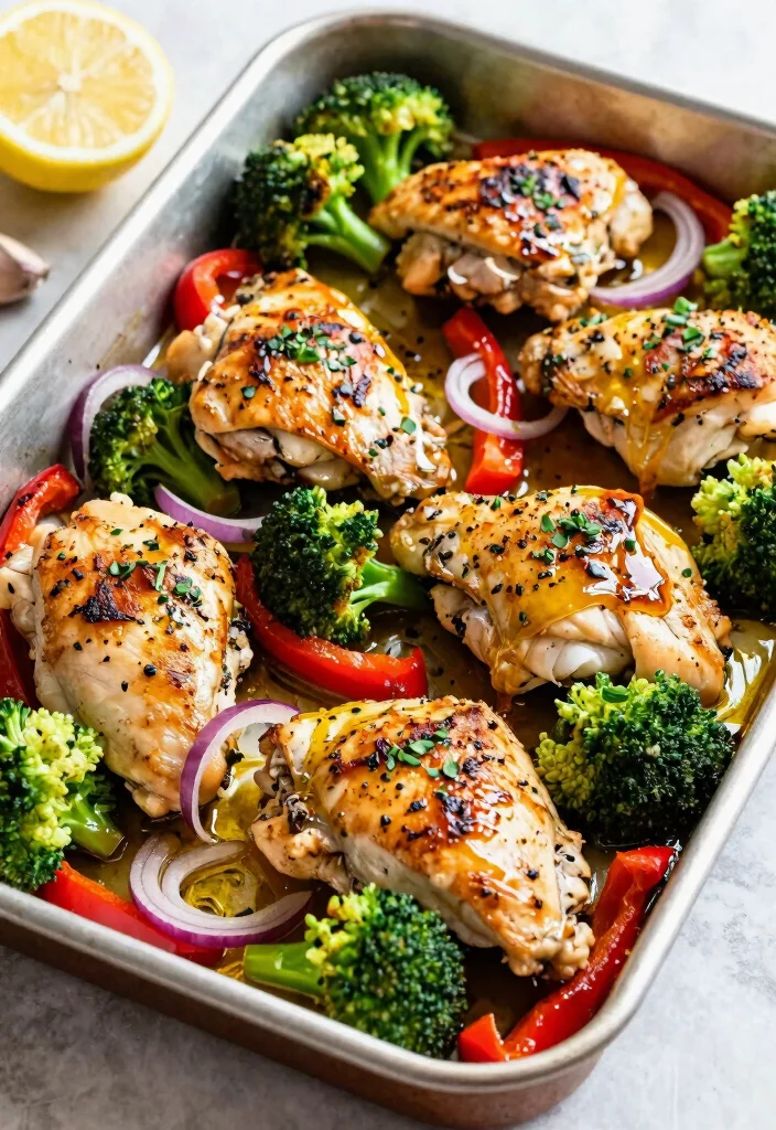 12 Healthy Sheet Pan Recipes for Easy Balanced Meals - 1. Lemon Garlic Herb Chicken & Veggies 1