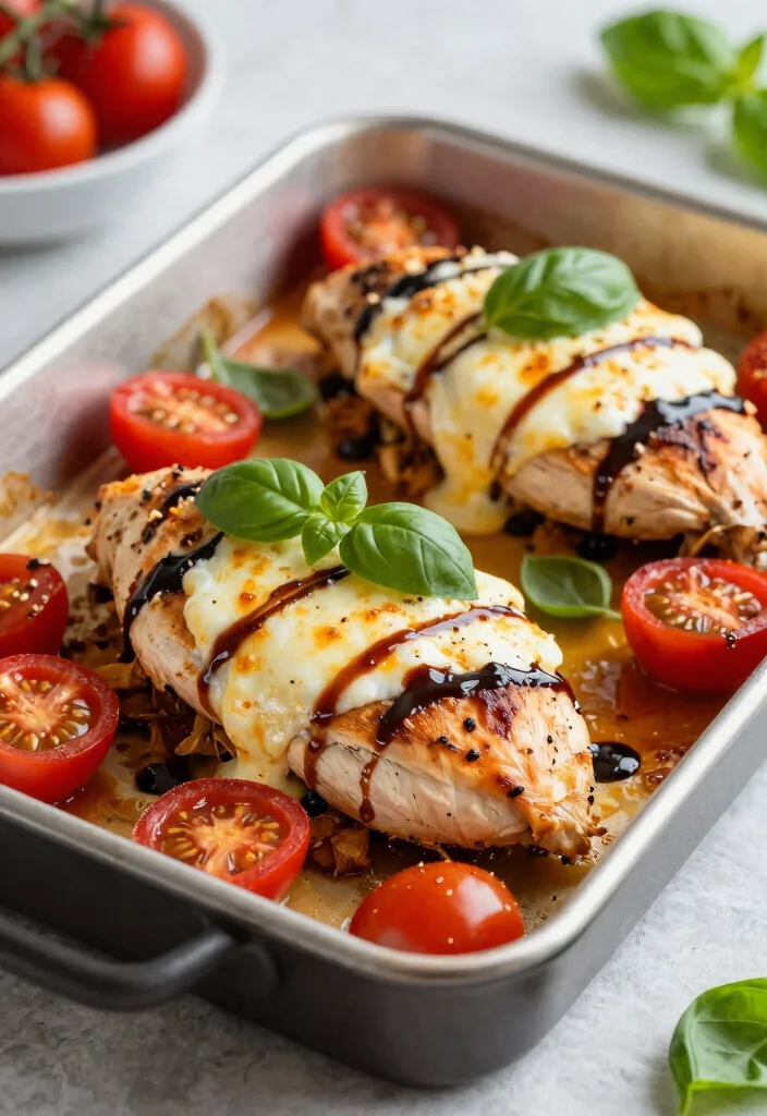 12 Healthy Sheet Pan Recipes for Easy Balanced Meals - 12. Caprese Stuffed Chicken Breasts 1