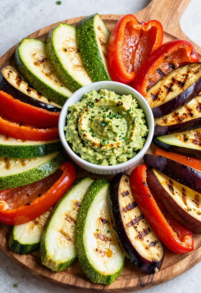 12 Keto BBQ Recipes for Smoky Low Carb Flavor - 10. Grilled Veggie Platter with Avocado Dip 1