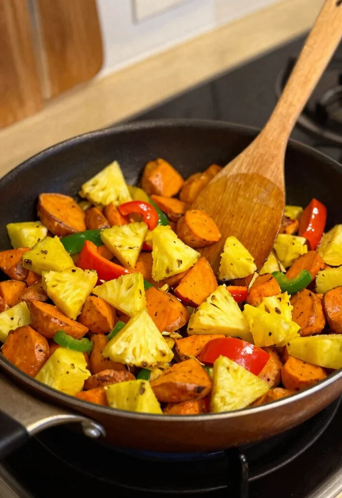 12 Pineapple Dinner Recipes for Sweet Savory Balance - 10. Pineapple and Sweet Potato Hash 1