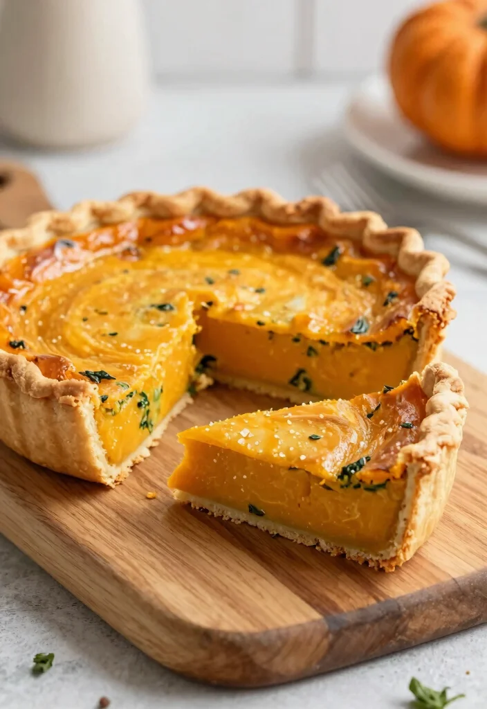 12 Squash Dinner Recipes for Cozy Seasonal Meals - 10. Pumpkin and Spinach Quiche 1
