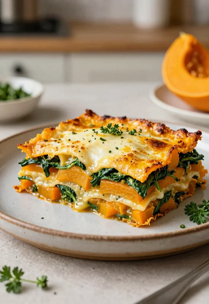12 Squash Dinner Recipes for Cozy Seasonal Meals - 4. Butternut Squash and Spinach Lasagna 1