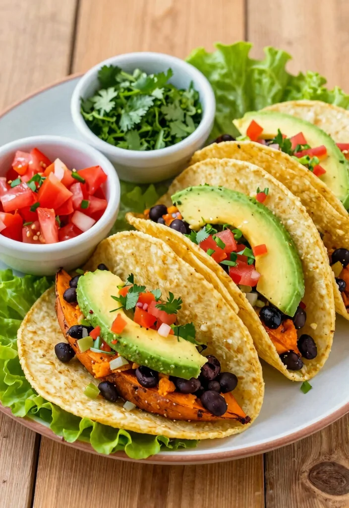 12 Sugar Free Dinner Recipes for Clean Comfort Eating - 3. Sweet Potato and Black Bean Tacos 1