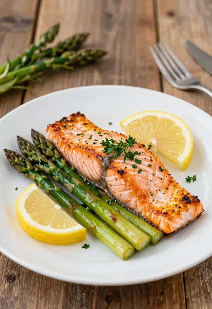 12 Sugar Free Dinner Recipes for Clean Comfort Eating - 6. Oven-Baked Salmon with Asparagus 1