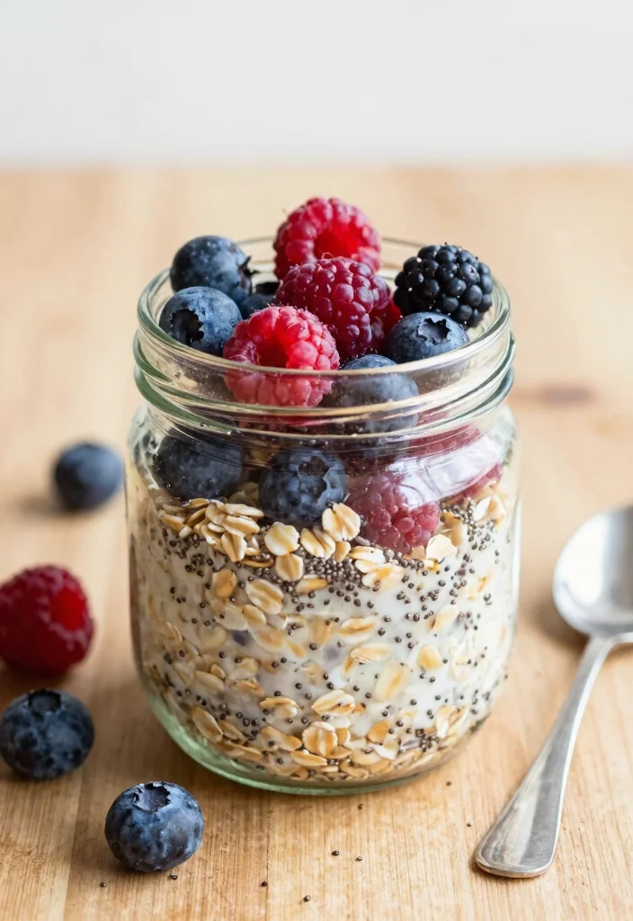 12 Vegan Breakfast Recipes for Simple Morning Fuel - 12. Berry Overnight Oats 1