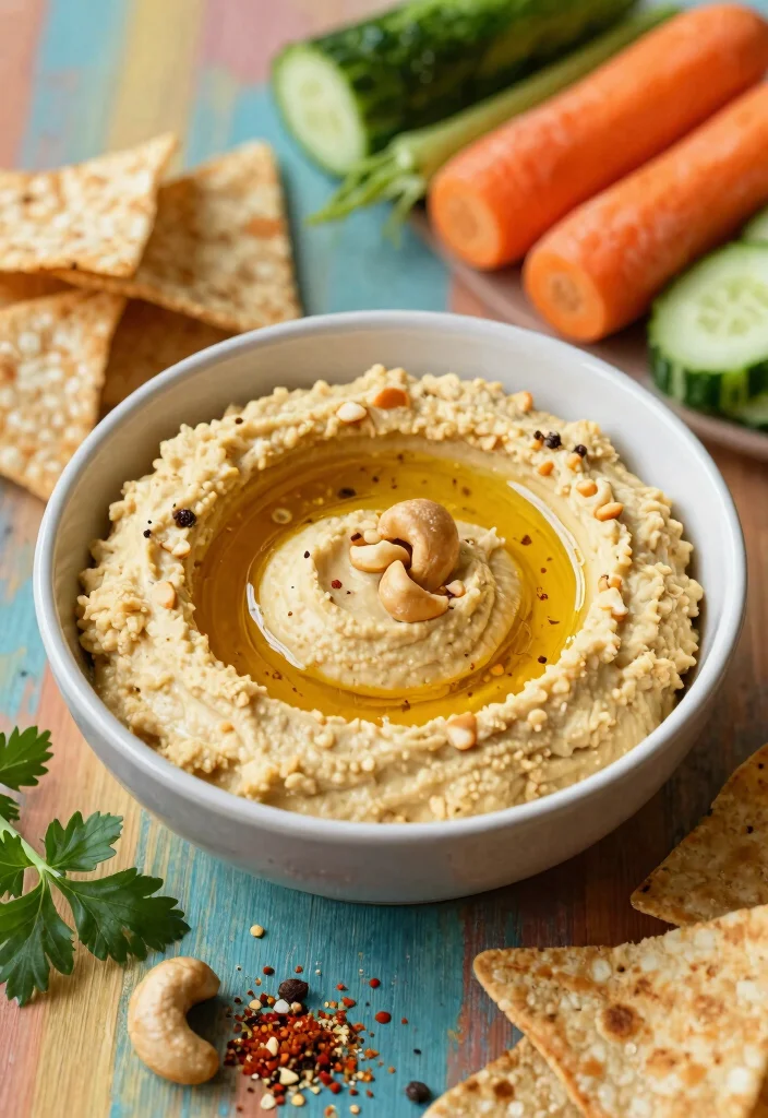 12 Vegan Cashew Recipes for Creamy Dairy Free Dishes - 2. Spicy Cashew Hummus 1