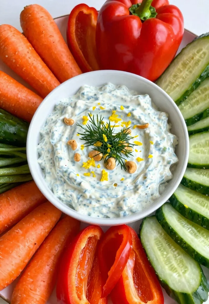 12 Vegan Cashew Recipes for Creamy Dairy Free Dishes - 4. Cashew Cream Veggie Dip 1